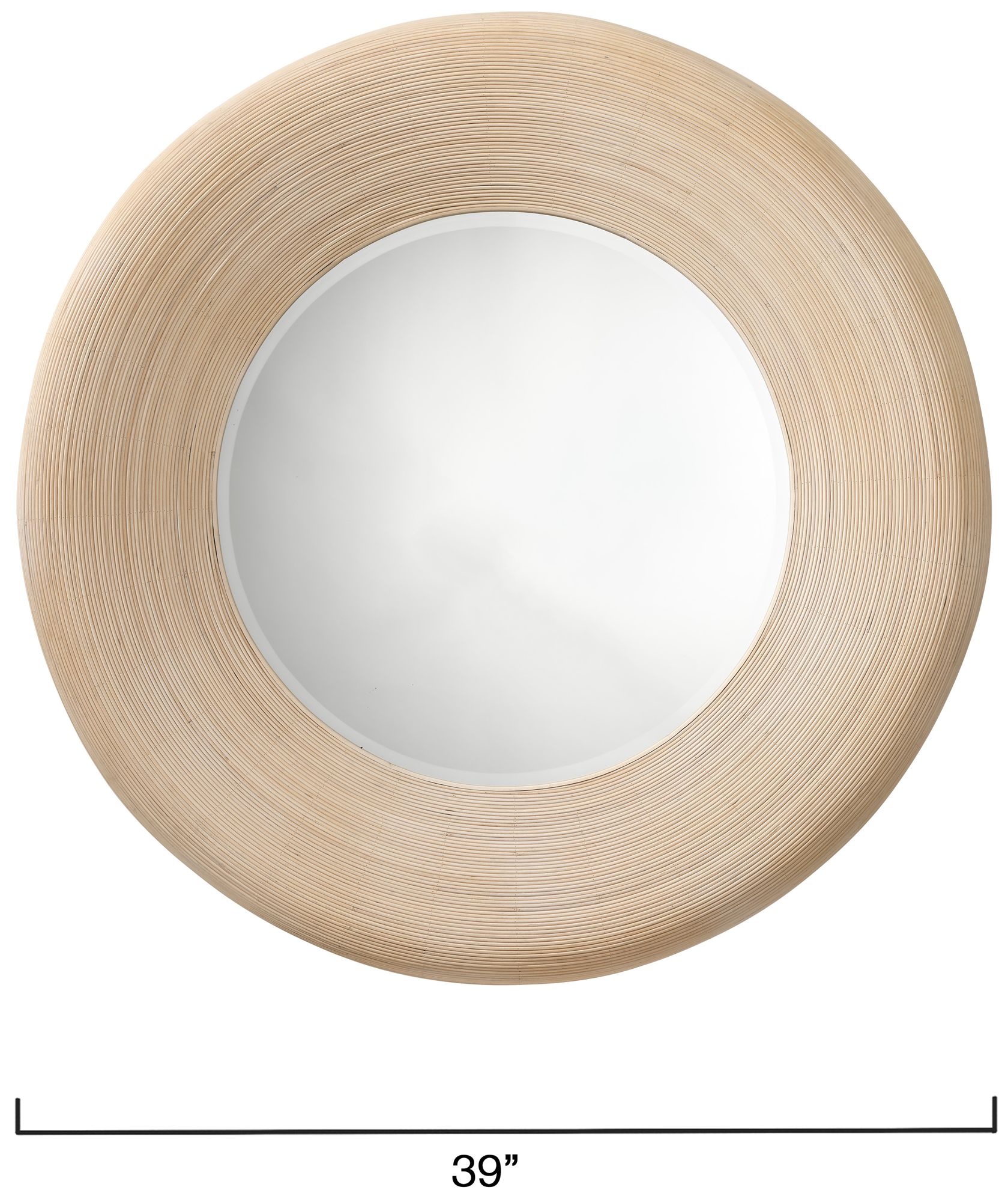Image 3 Jamie Young Paddock Bamboo Round Wall Mirror, Cream more views