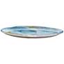 Jamie Young Palette Blue Green Metal Oval Decorative Tray