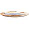 Jamie Young Palette Blue Orange Metal Oval Decorative Tray