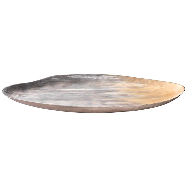 Image 3 Jamie Young Palette Gray Enameled Metal Oval Decorative Tray
