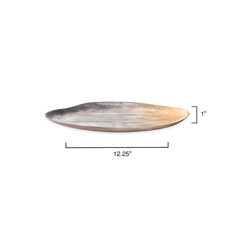 Image 6 Jamie Young Palette Gray Enameled Metal Oval Decorative Tray more views