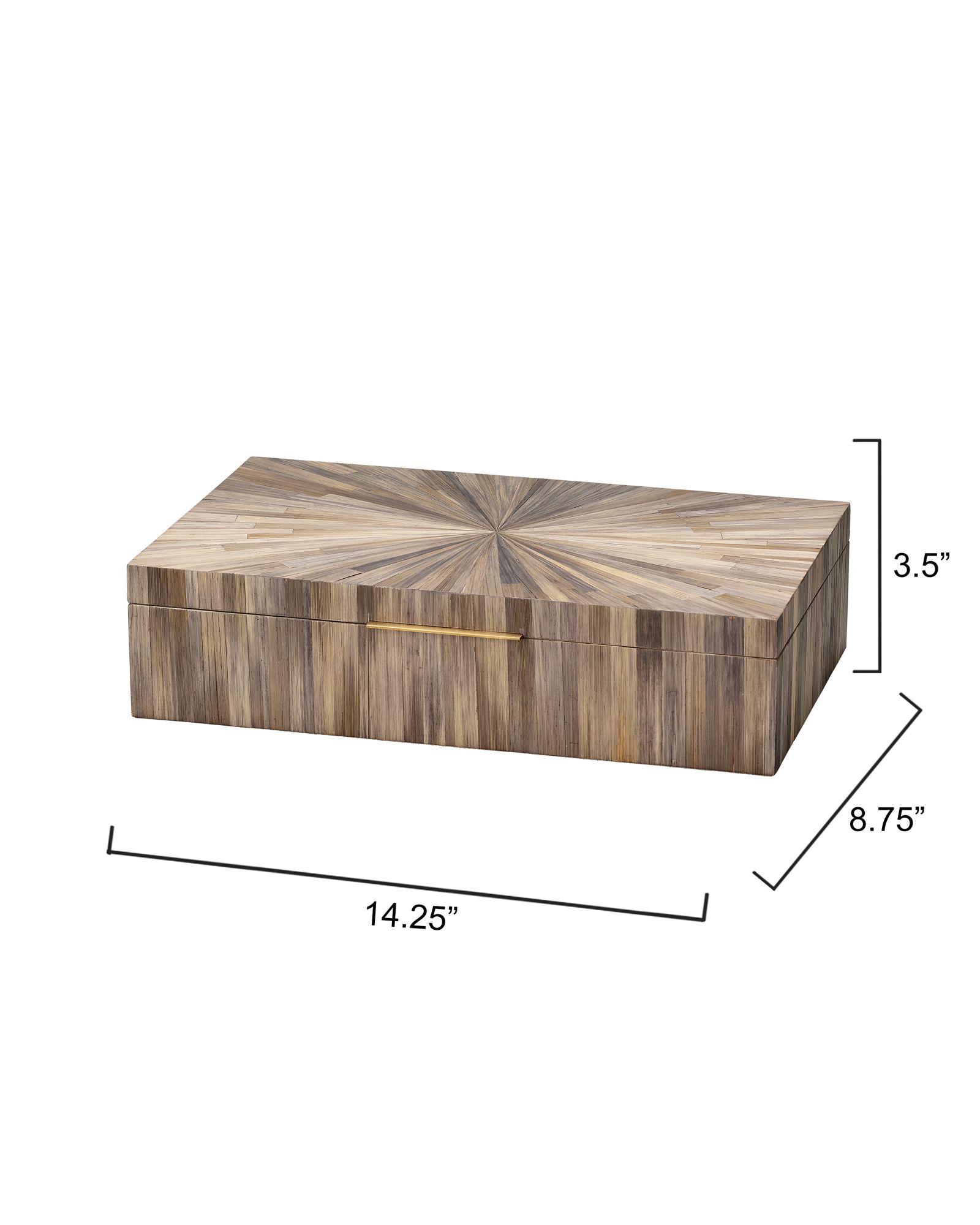 Image 3 Jamie Young Palm Marquetry Decorative Box more views