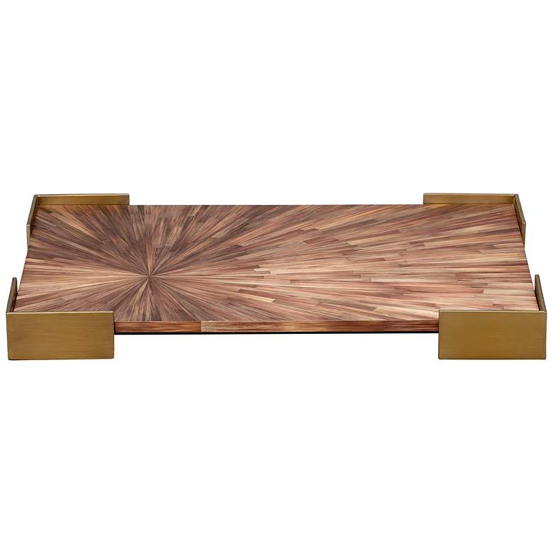 Image 1 Jamie Young Palm Marquetry Decorative Tray