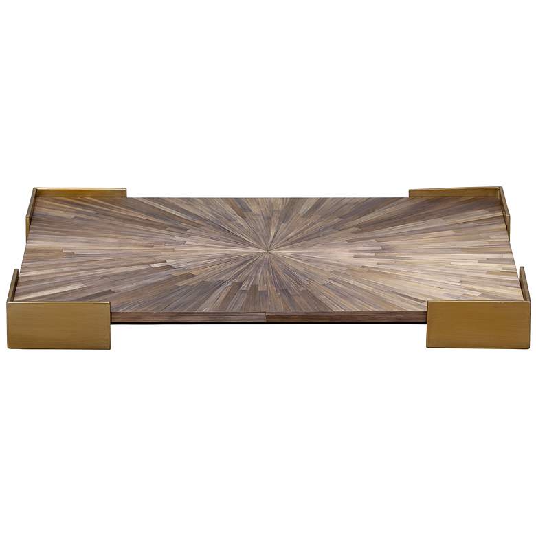 Image 1 Jamie Young Palm Marquetry Decorative Tray