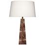 1_Jamie Young Palm Marquetry Table Lamp with Linen Shade