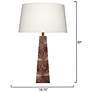 2_Jamie Young Palm Marquetry Table Lamp with Linen Shade more views
