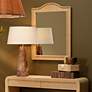 5_Jamie Young Palm Marquetry Table Lamp with Linen Shade more views