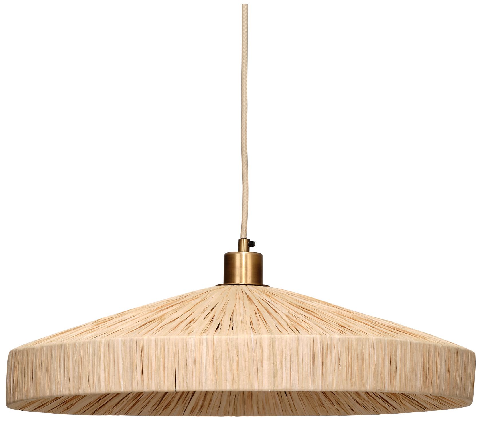 Jamie Young Parasol 1-Light Small Pendant 5" in Natural