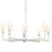 Jamie Young Park 30"W White Gesso Metal 8-Light Chandelier