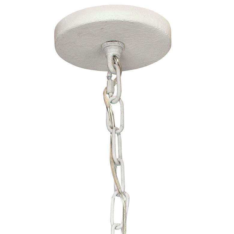 Image 2 Jamie Young Park 30"W White Gesso Metal 8-Light Chandelier more views