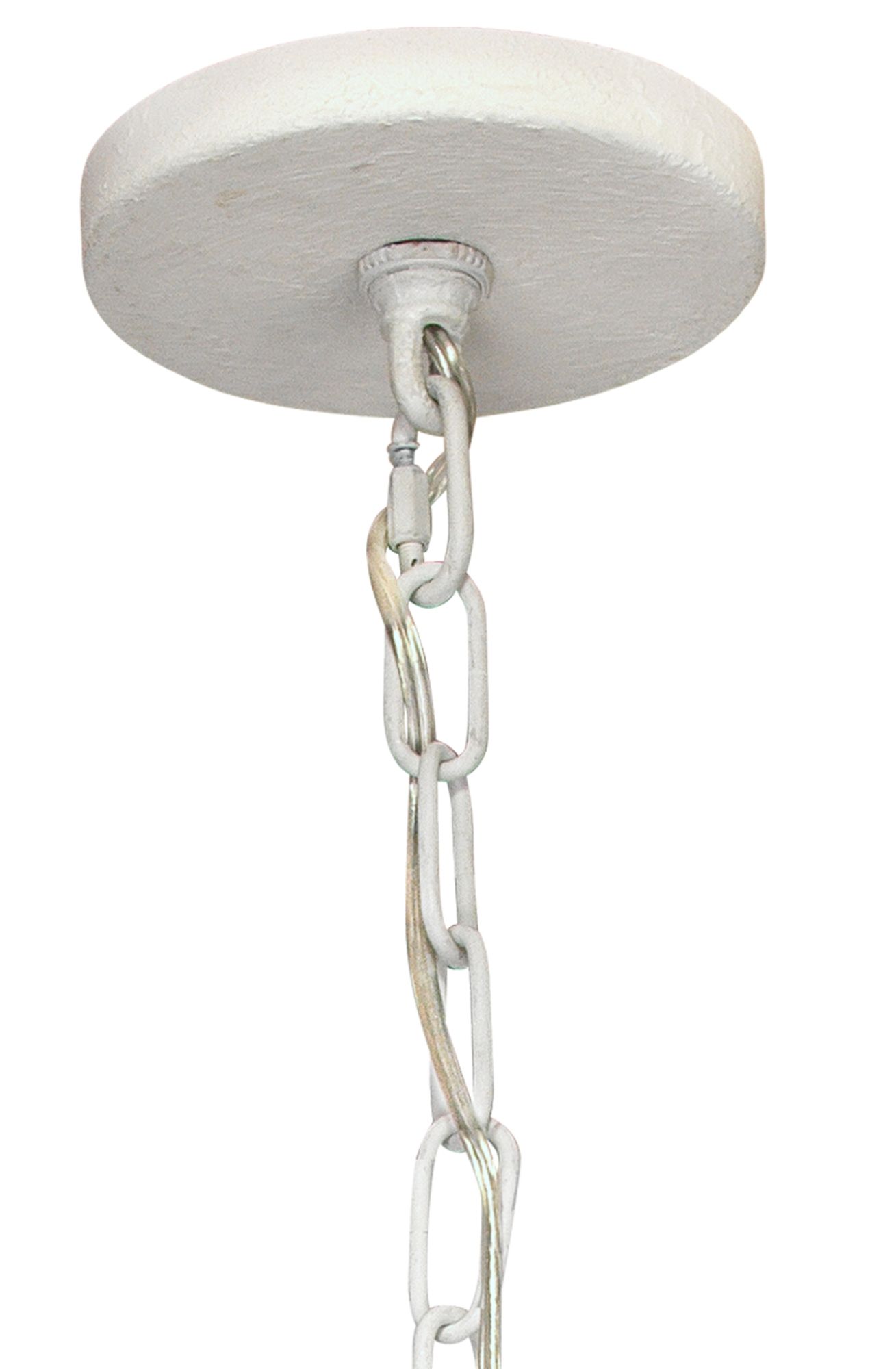 Image 5 Jamie Young Park 30"W White Gesso Metal 8-Light Chandelier more views