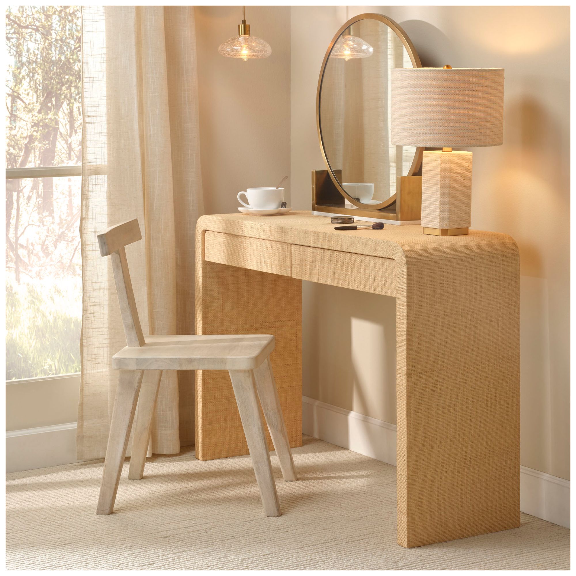 Jamie Young Parlor Mango Wood Chair in White