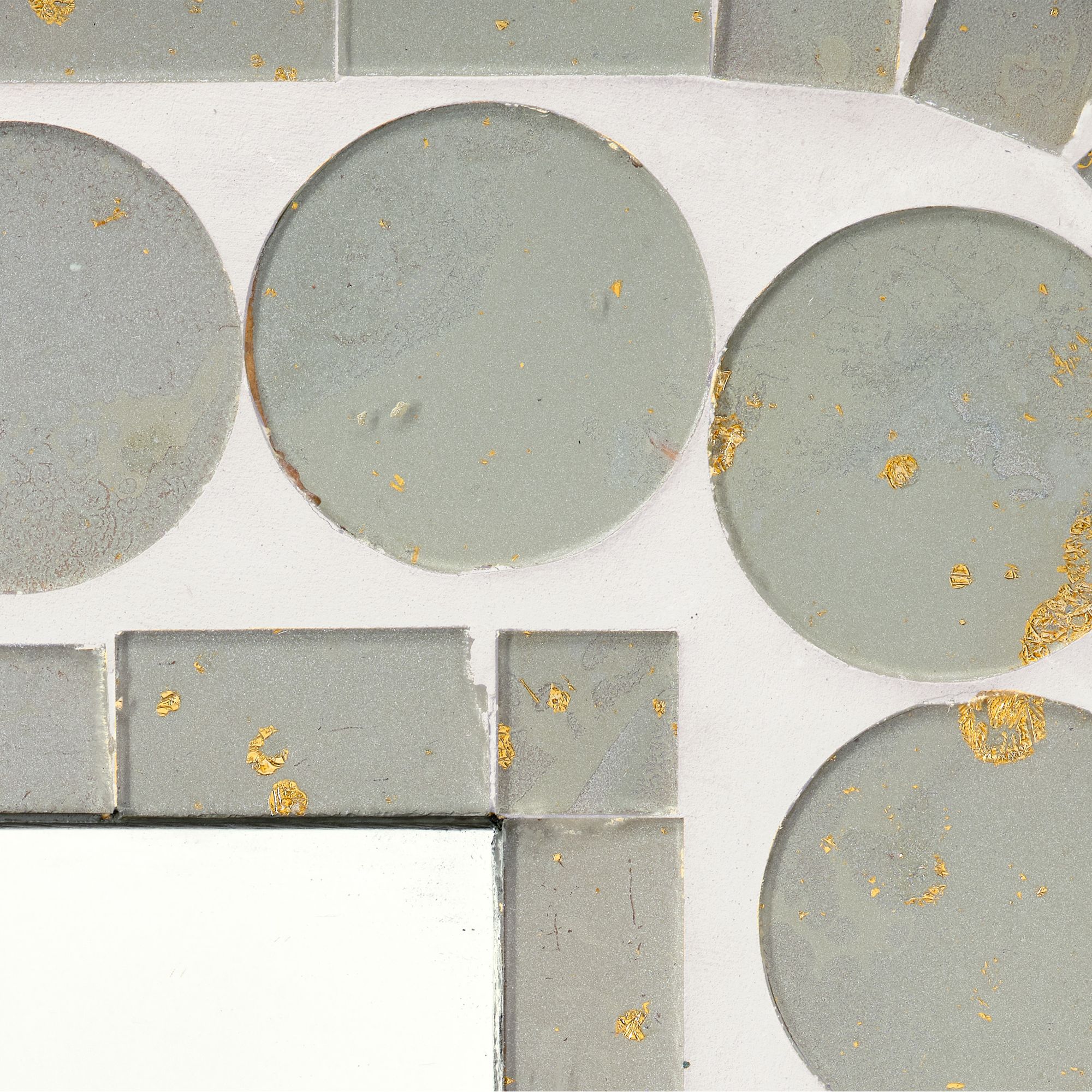 Image 3 Jamie Young Penny Wood Rectangle Wall Mirror 36" in Green more views