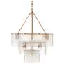 2_Jamie Young Perignon Three Tier Melted Glass and Iron Chandelier