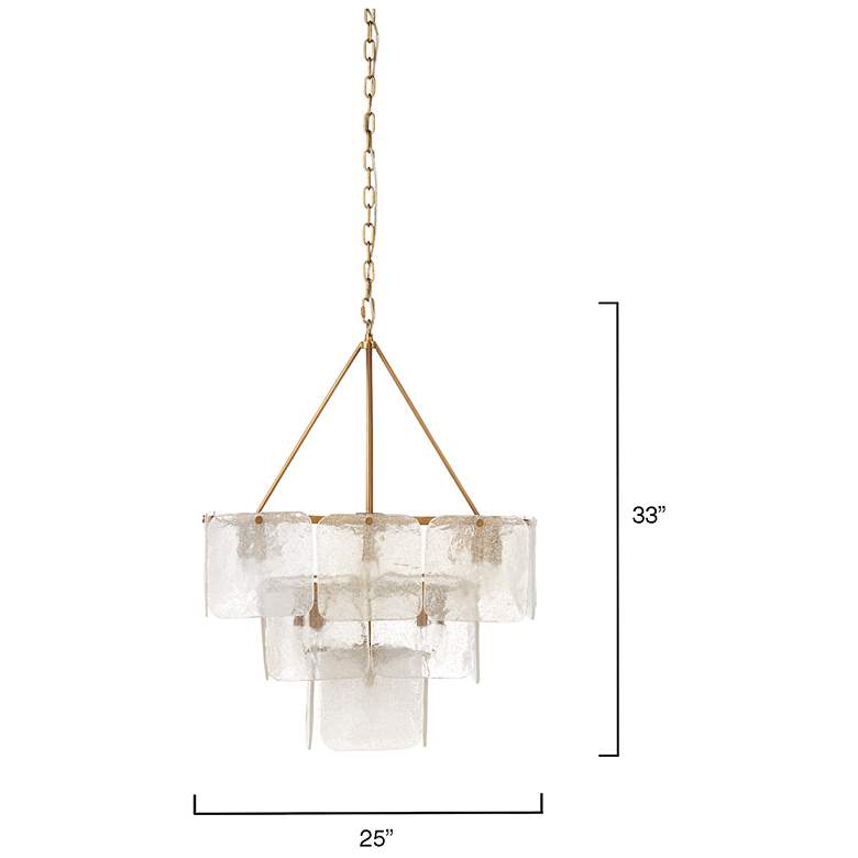 Image 4 Jamie Young Perignon Three Tier Melted Glass and Iron Chandelier more views