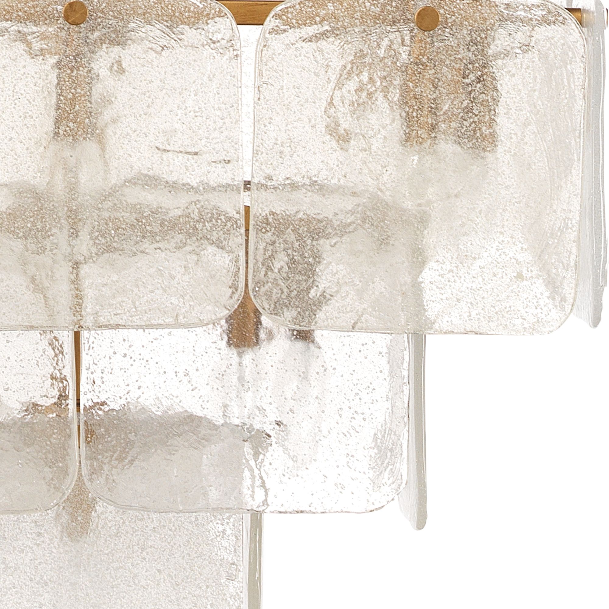 Image 7 Jamie Young Perignon Three Tier Melted Glass and Iron Chandelier more views