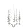 Jamie Young Petals 24" Wide White Gesso 5-Light Chandelier