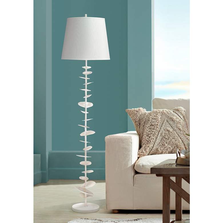 Image 1 Jamie Young Petals White Gesso Floor Lamp