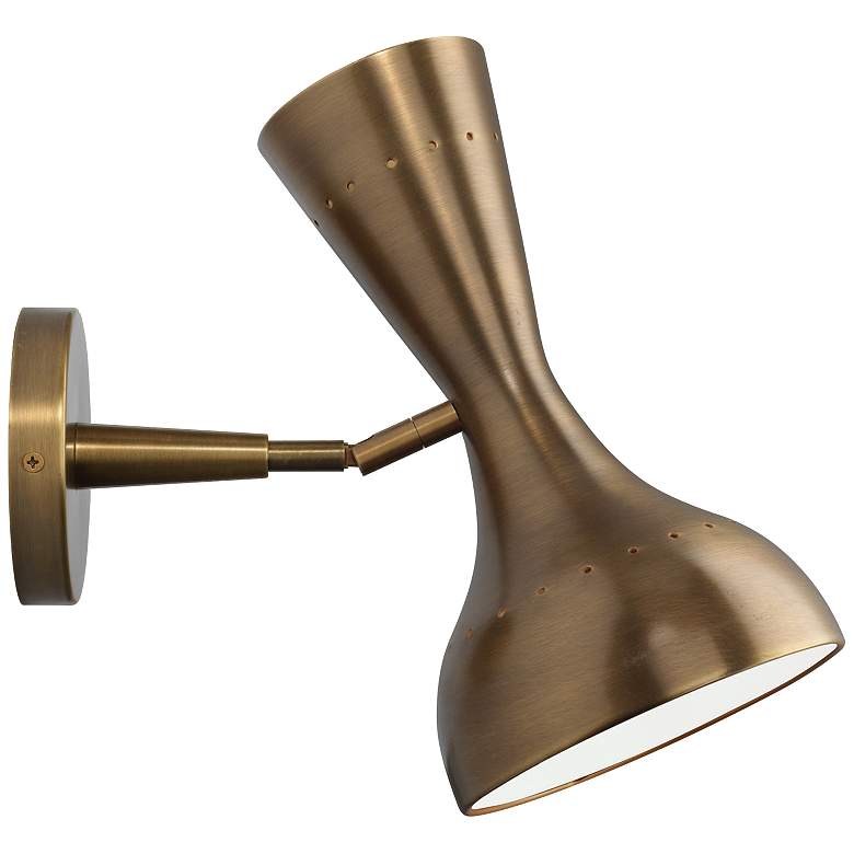 Image 1 Jamie Young Pisa 10 1/2" High Antique Brass Wall Sconce