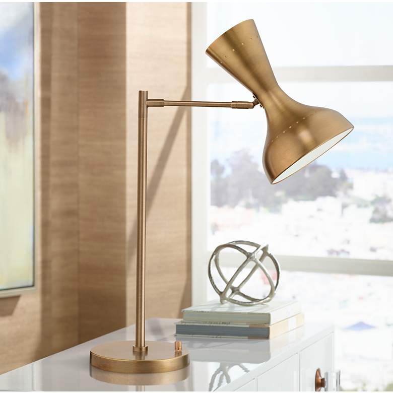 Image 1 Jamie Young Pisa Antique Brass 2-Directional Desk Lamp