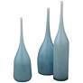 Jamie Young Pixie Periwinkle Blue Glass 3-Piece Vase Set
