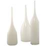Jamie Young Pixie White Glass Decorative Vases Set of 3
