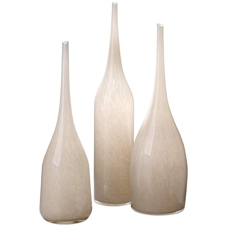 Image 1 Jamie Young Pixies Warm Gray Decorative Glass Vases Set of 3