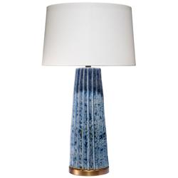 Jamie Young Pleated 32 1/4" High Modern Blue Ceramic Table Lamp