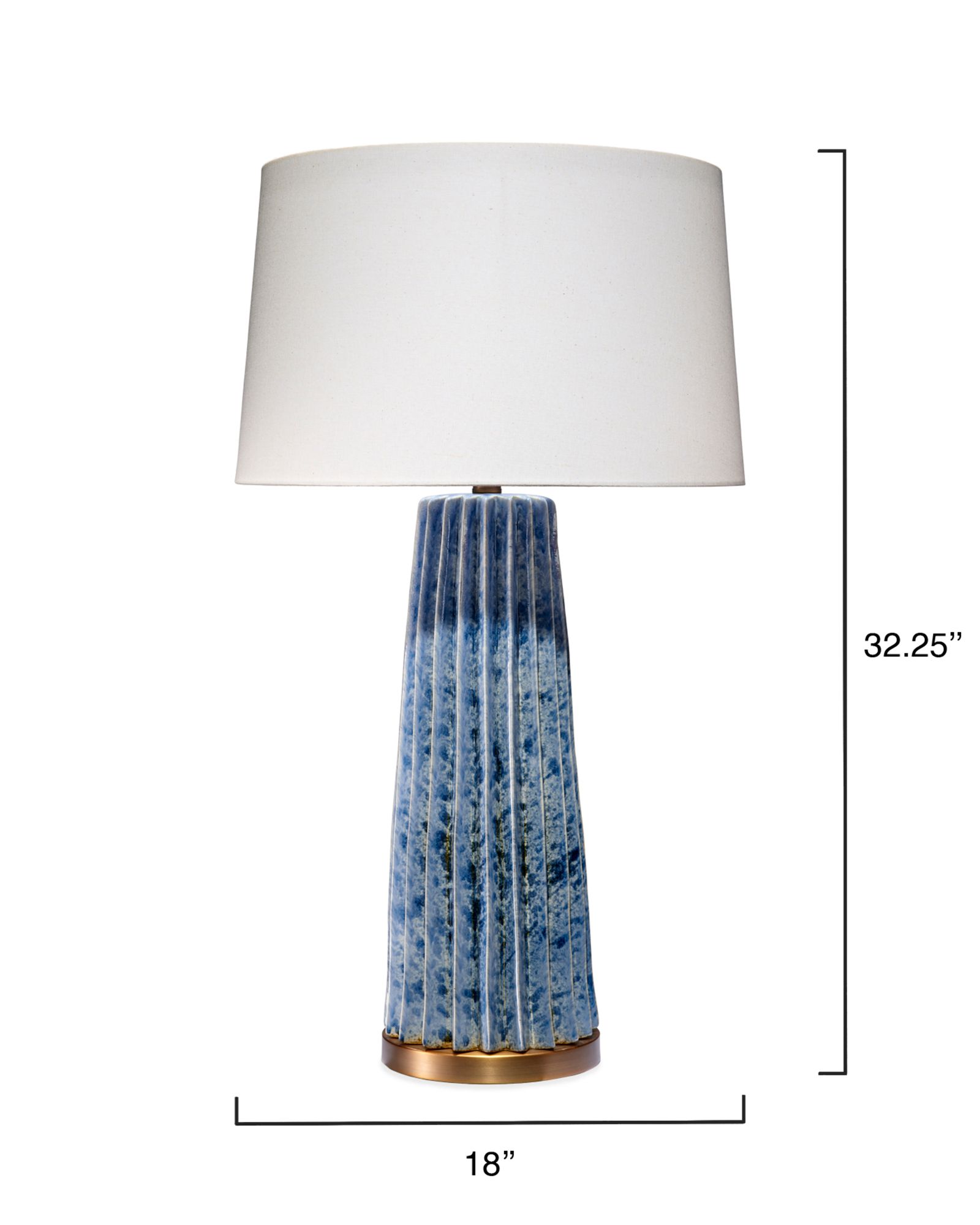 Image 4 Jamie Young Pleated 32 1/4" High Modern Blue Ceramic Table Lamp more views