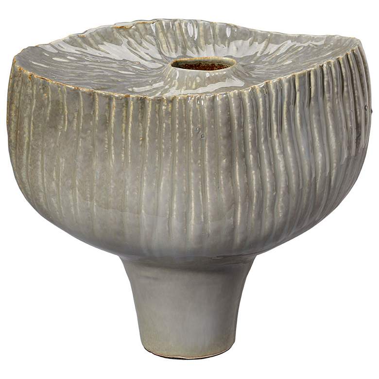Image 2 Jamie Young Plunge Ceramic 9.5" High Decorative Vessel in Grey