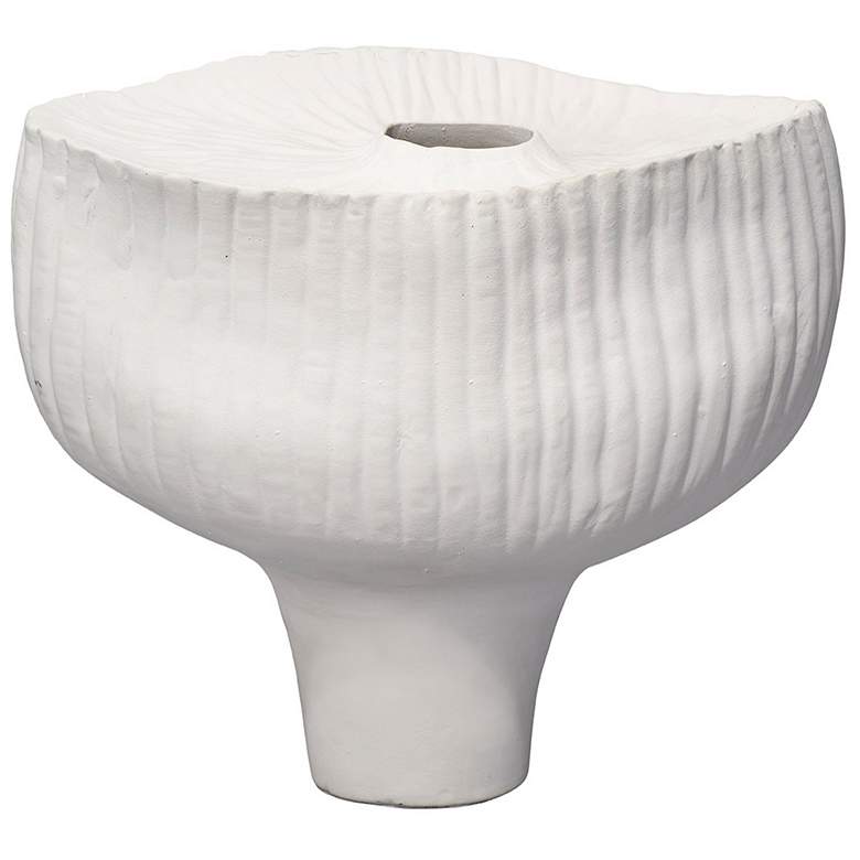 Image 2 Jamie Young Plunge Ceramic 9.5" High Decorative Vessel in Matte White