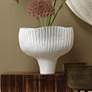 1_Jamie Young Plunge Ceramic 9.5" High Decorative Vessel in Matte White