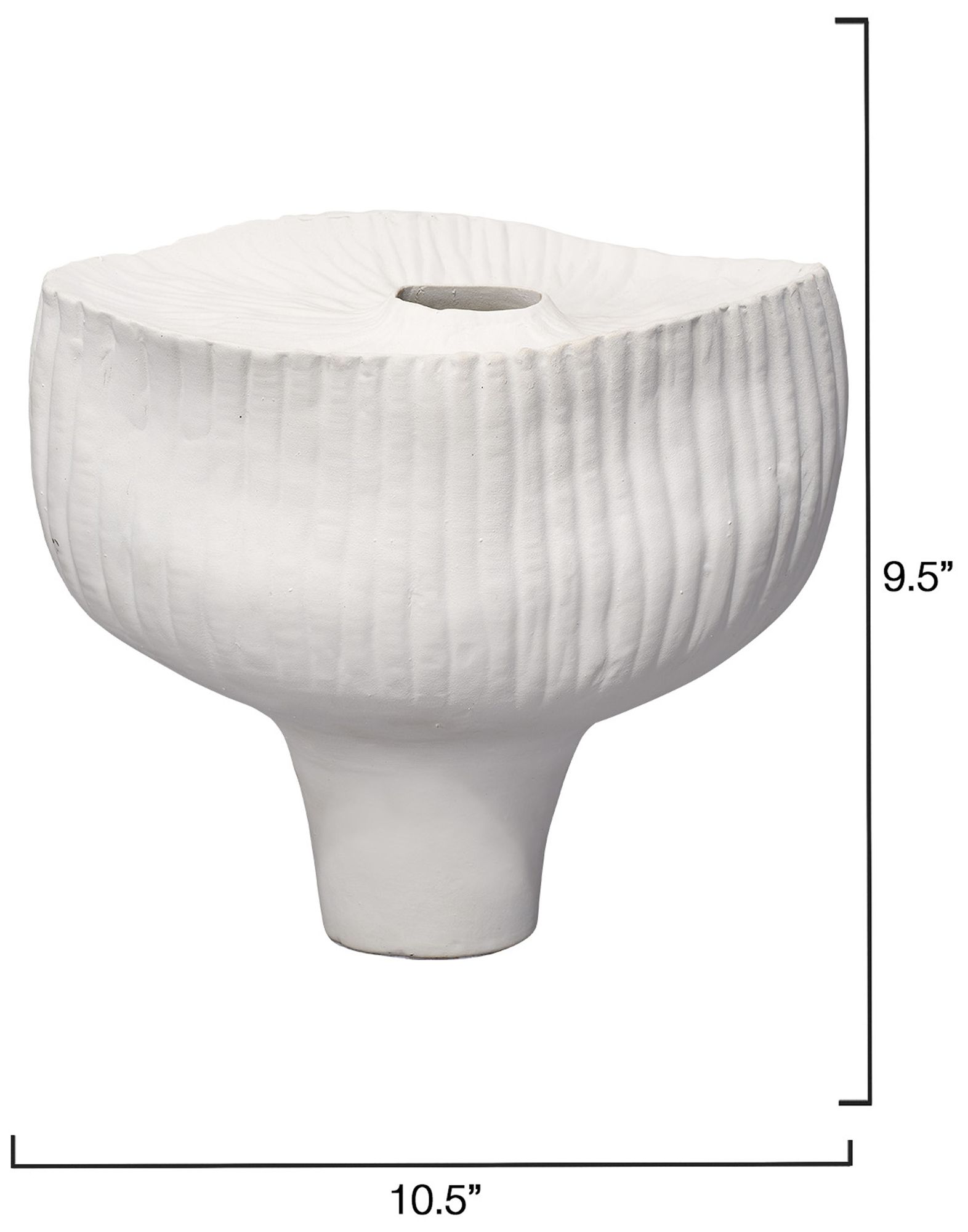 Image 3 Jamie Young Plunge Ceramic 9.5" High Decorative Vessel in Matte White more views