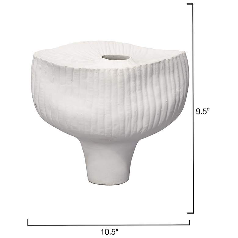 Image 3 Jamie Young Plunge Ceramic 9.5" High Decorative Vessel in Matte White more views