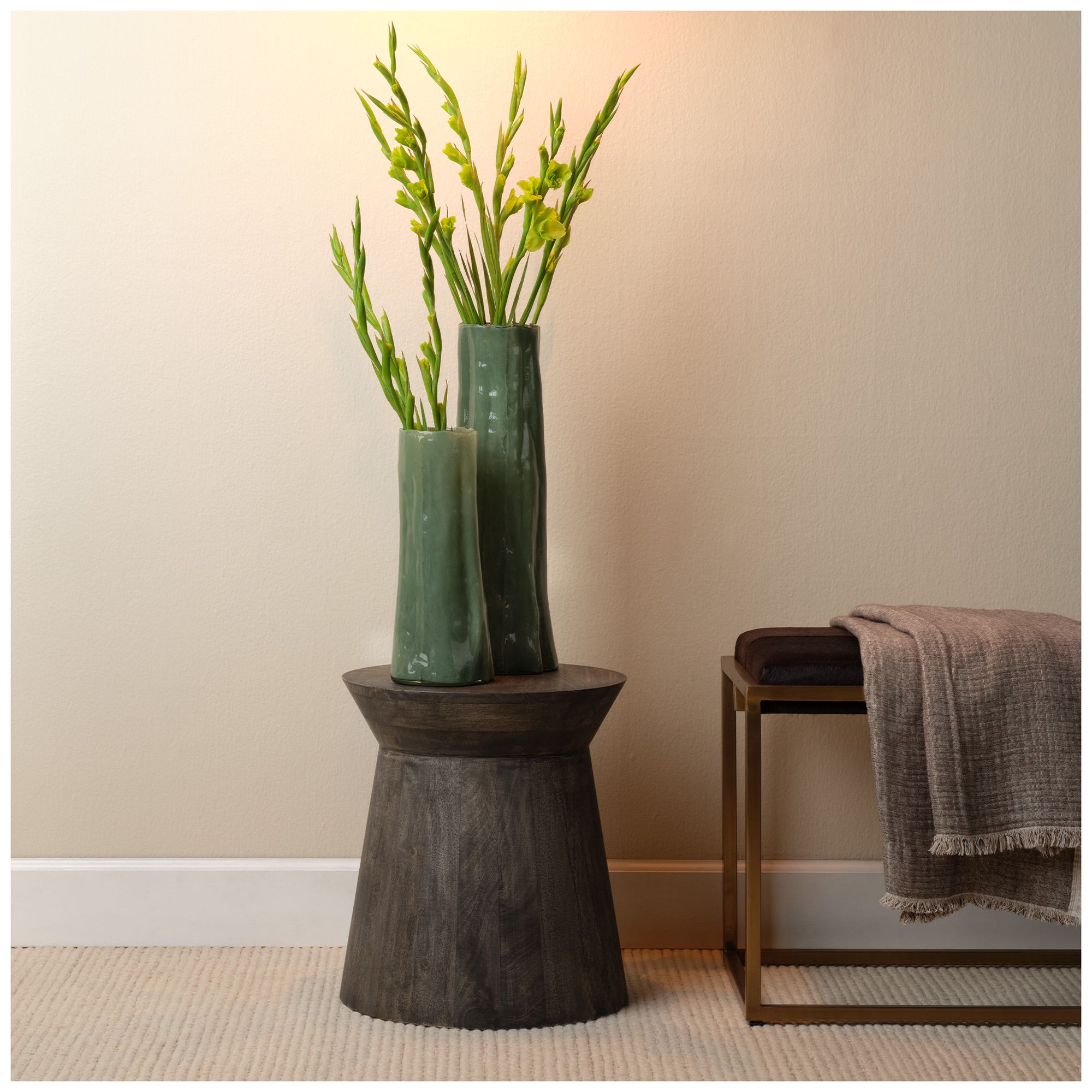 Image 5 Jamie Young Porcini Wood Side Table 18" in Grey Wash more views