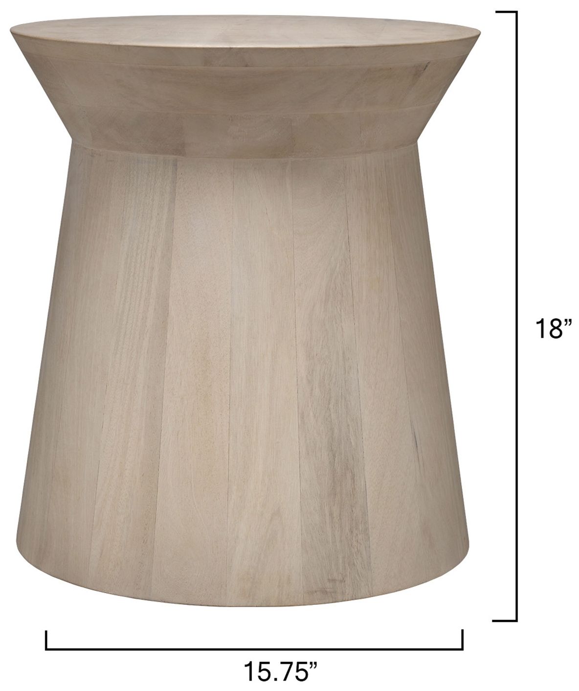Image 3 Jamie Young Porcini Wood Side Table 18" more views
