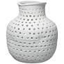 Jamie Young Porous Matte White 19" High Ceramic Vase