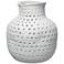 Jamie Young Porous Matte White 19" High Ceramic Vase