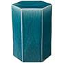 Jamie Young Porto 11 1/2" Wide Azure Blue Ceramic Table 