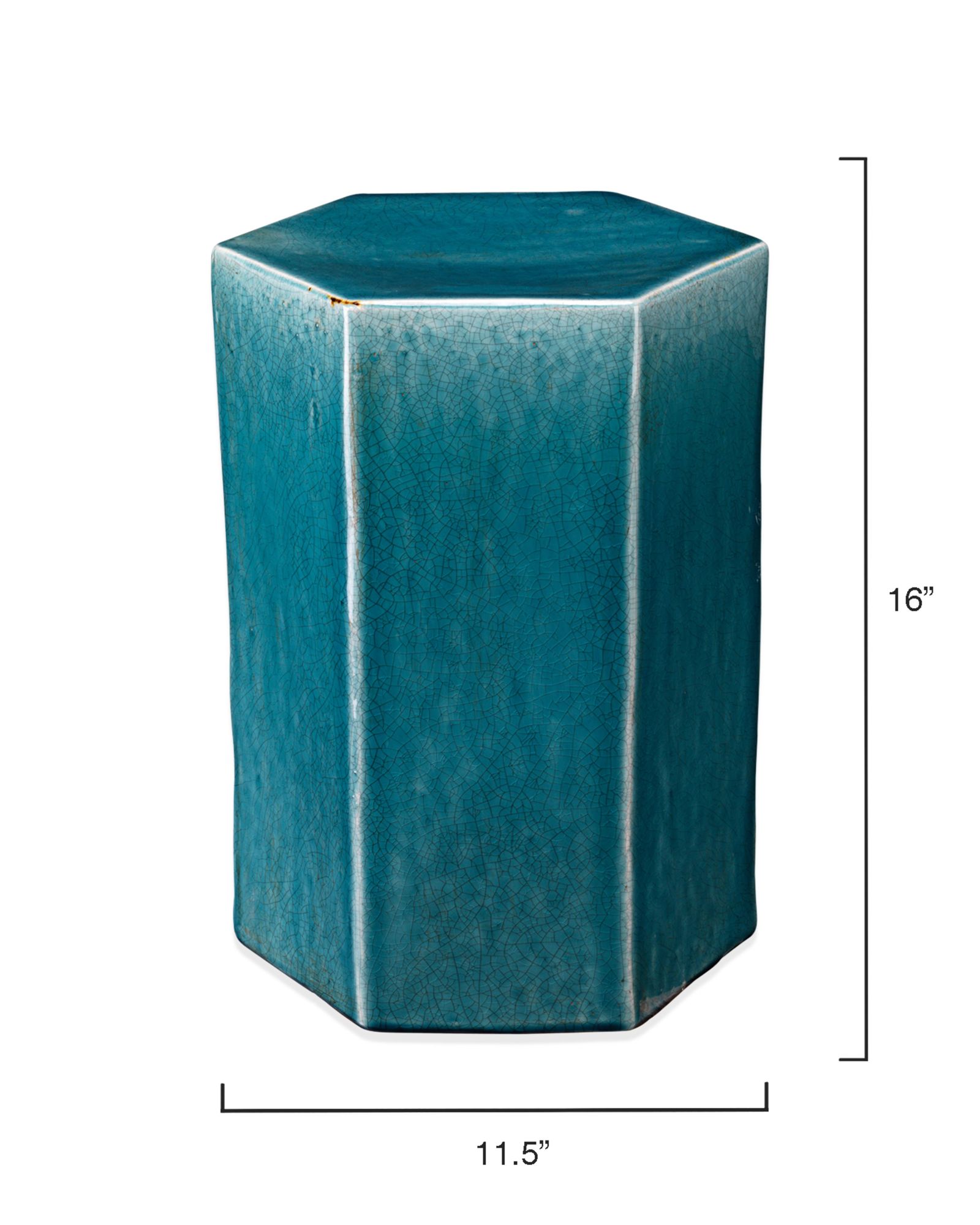 Image 3 Jamie Young Porto 11 1/2" Wide Azure Blue Ceramic Table  more views