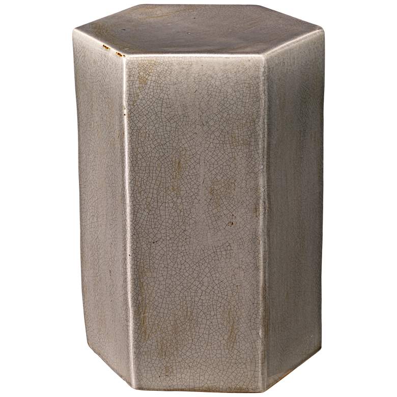 Image 1 Jamie Young Porto 15" Wide Dark Gray Ceramic Side Table