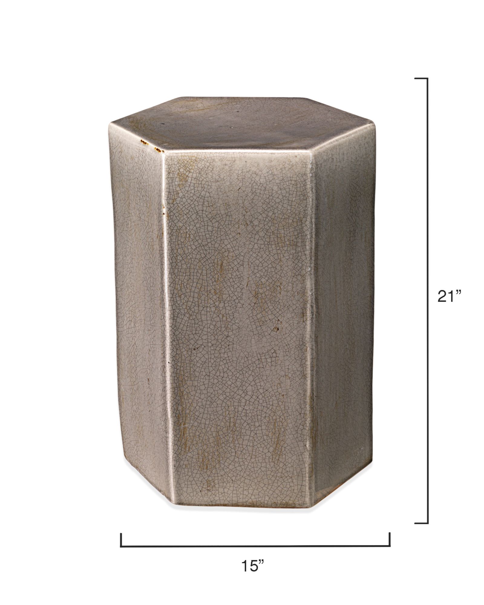 Image 4 Jamie Young Porto 15" Wide Dark Gray Ceramic Side Table more views