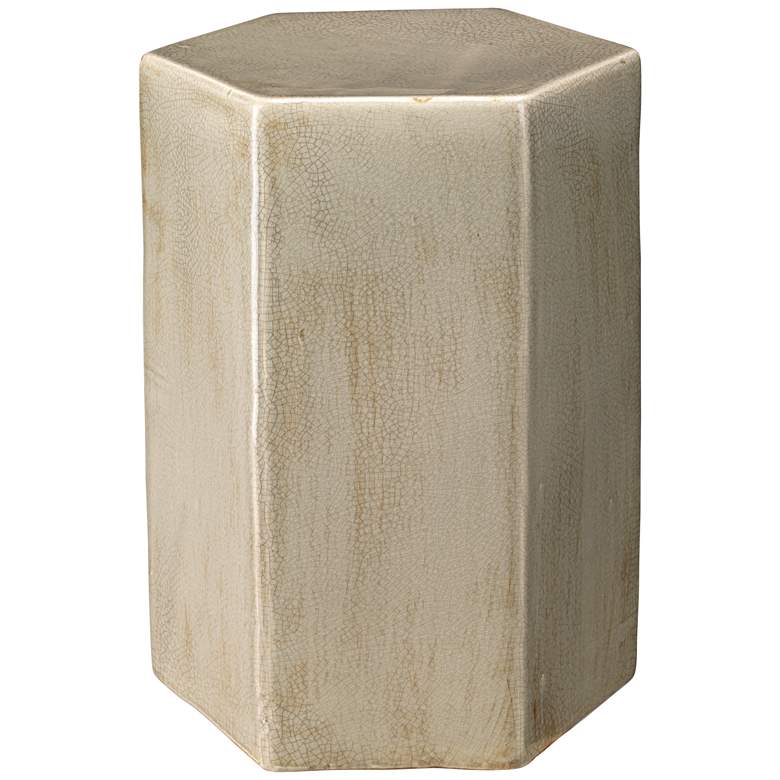 Image 1 Jamie Young Porto 15 inch Wide Pistachio Gray Ceramic Side Table