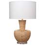 2_Jamie Young Portobello Rattan Table Lamp with Linen Shade