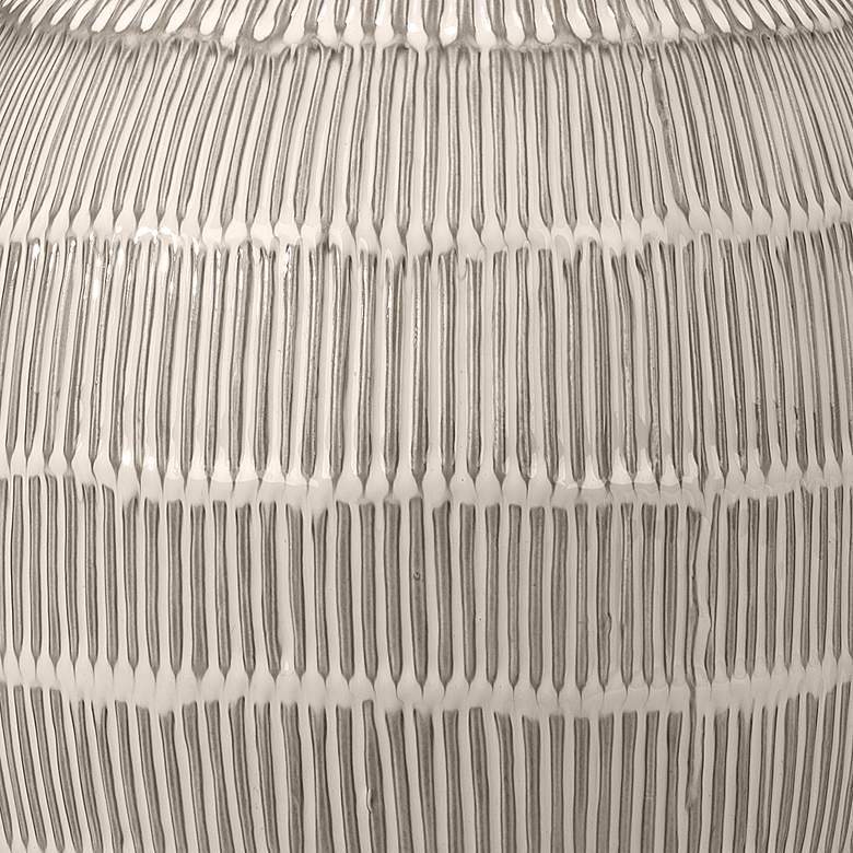 Image 3 Jamie Young Prairie Beige Vertical Striated Ceramic Table Lamp more views