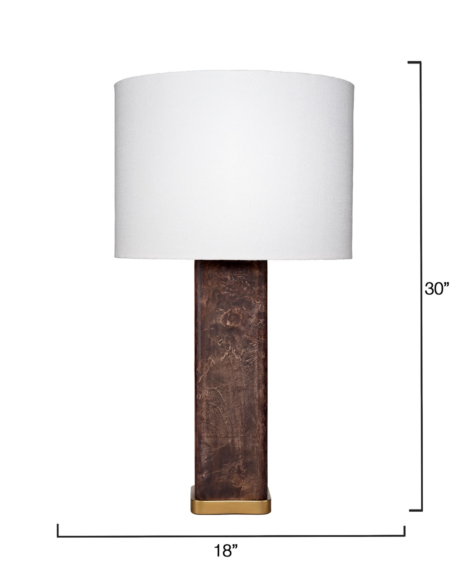 Image 3 Jamie Young Preston Burl Wood Table Lamp with Linen Shade more views