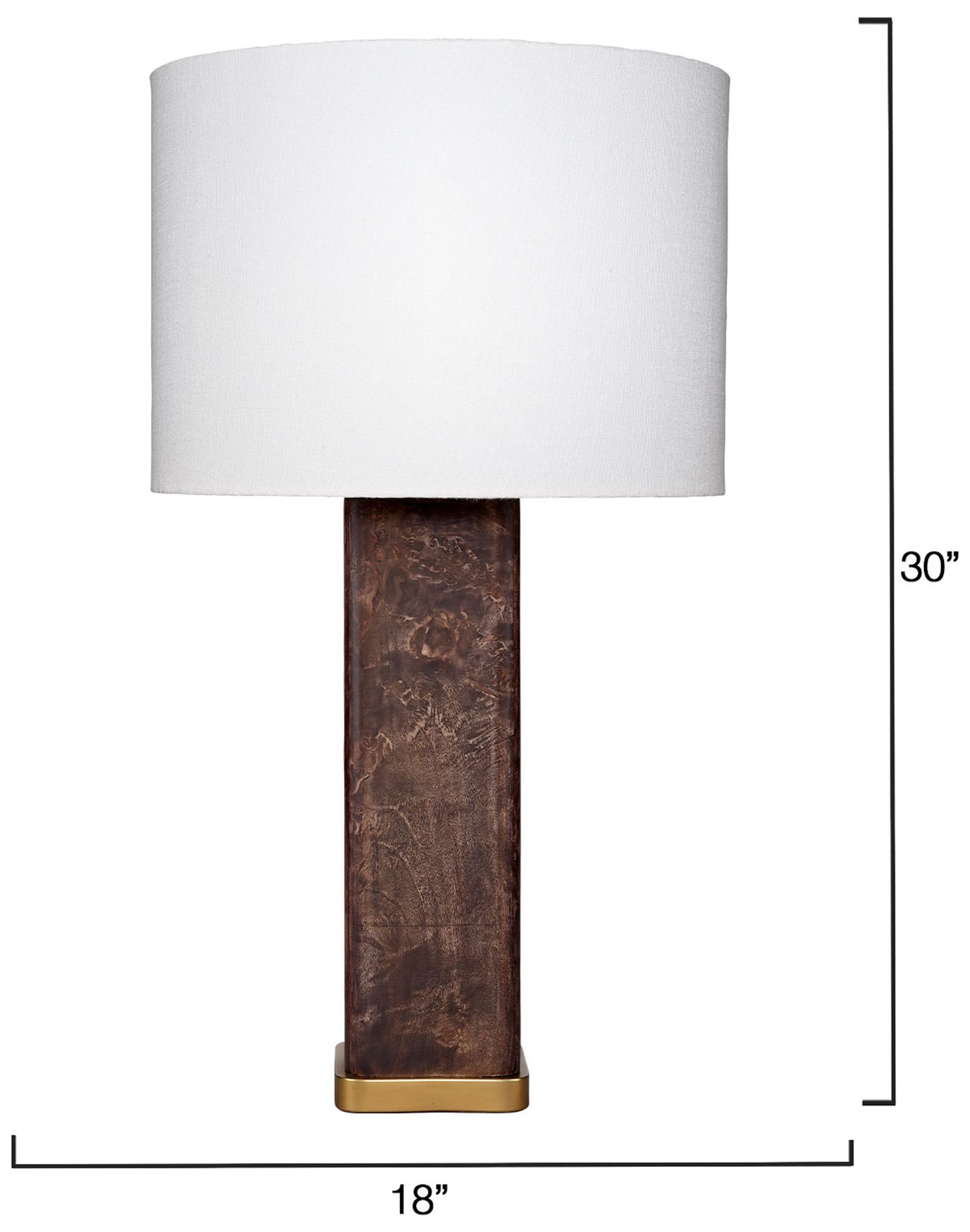 Image 5 Jamie Young Preston Burl Wood Table Lamp with Linen Shade more views