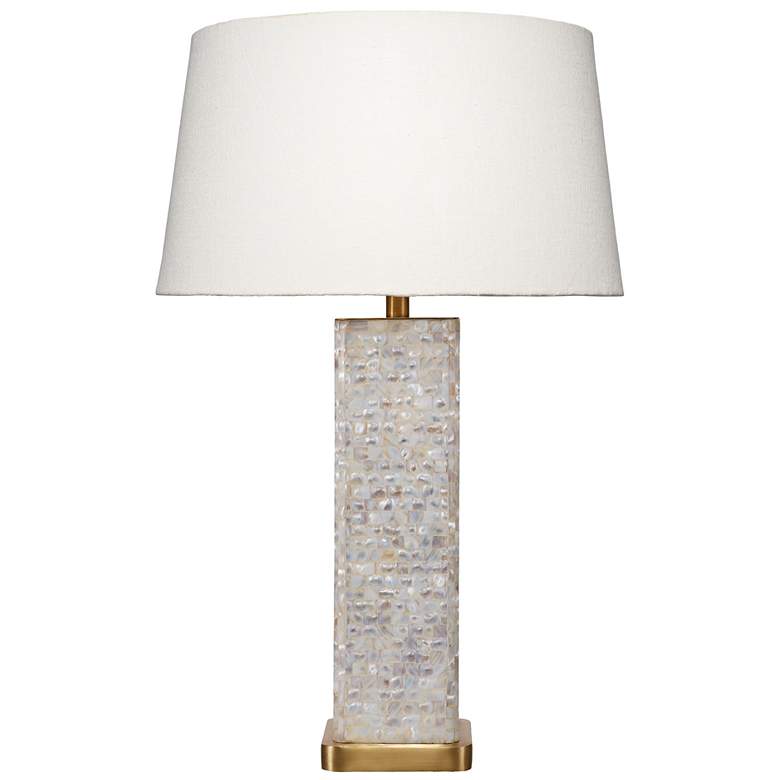 Image 2 Jamie Young Preston Mother of Pearl Table Lamp with Linen Shade