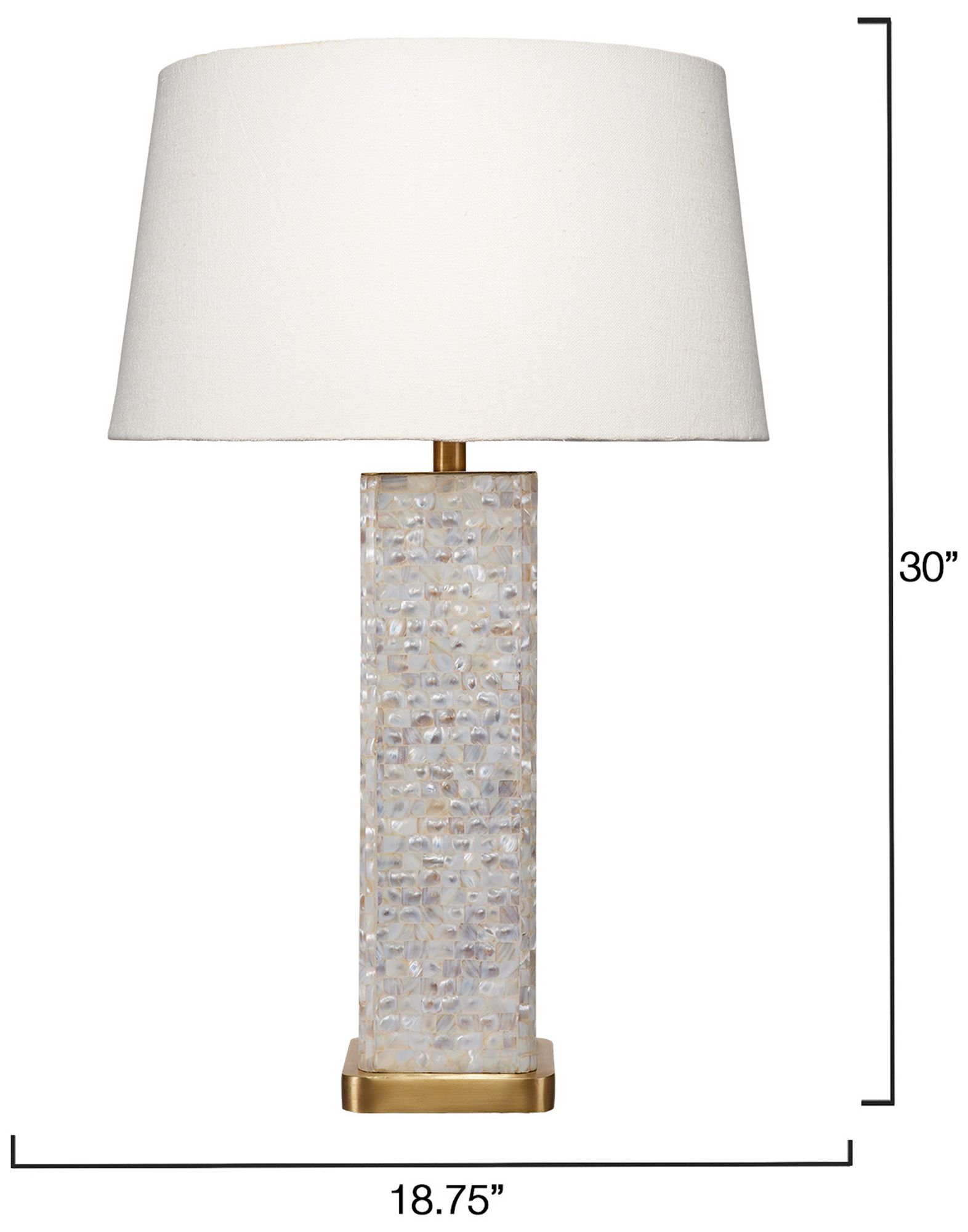 Image 3 Jamie Young Preston Mother of Pearl Table Lamp with Linen Shade more views