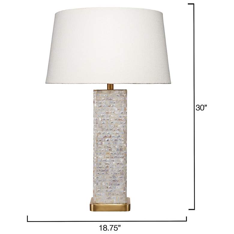 Image 3 Jamie Young Preston Mother of Pearl Table Lamp with Linen Shade more views